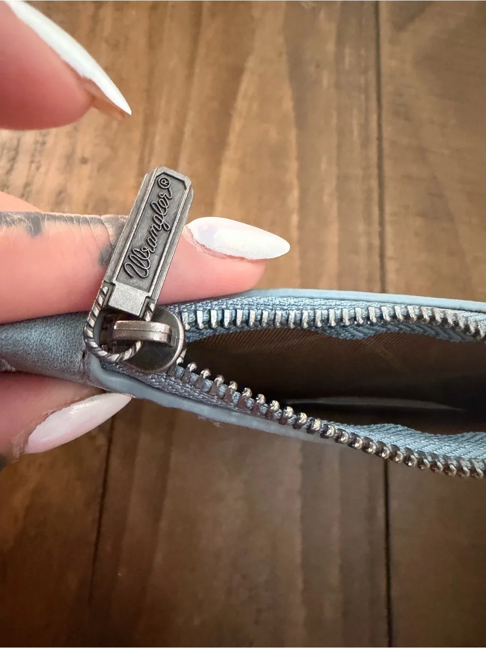 Wrangler Montana west blue/grey wallet wristlet new card holder